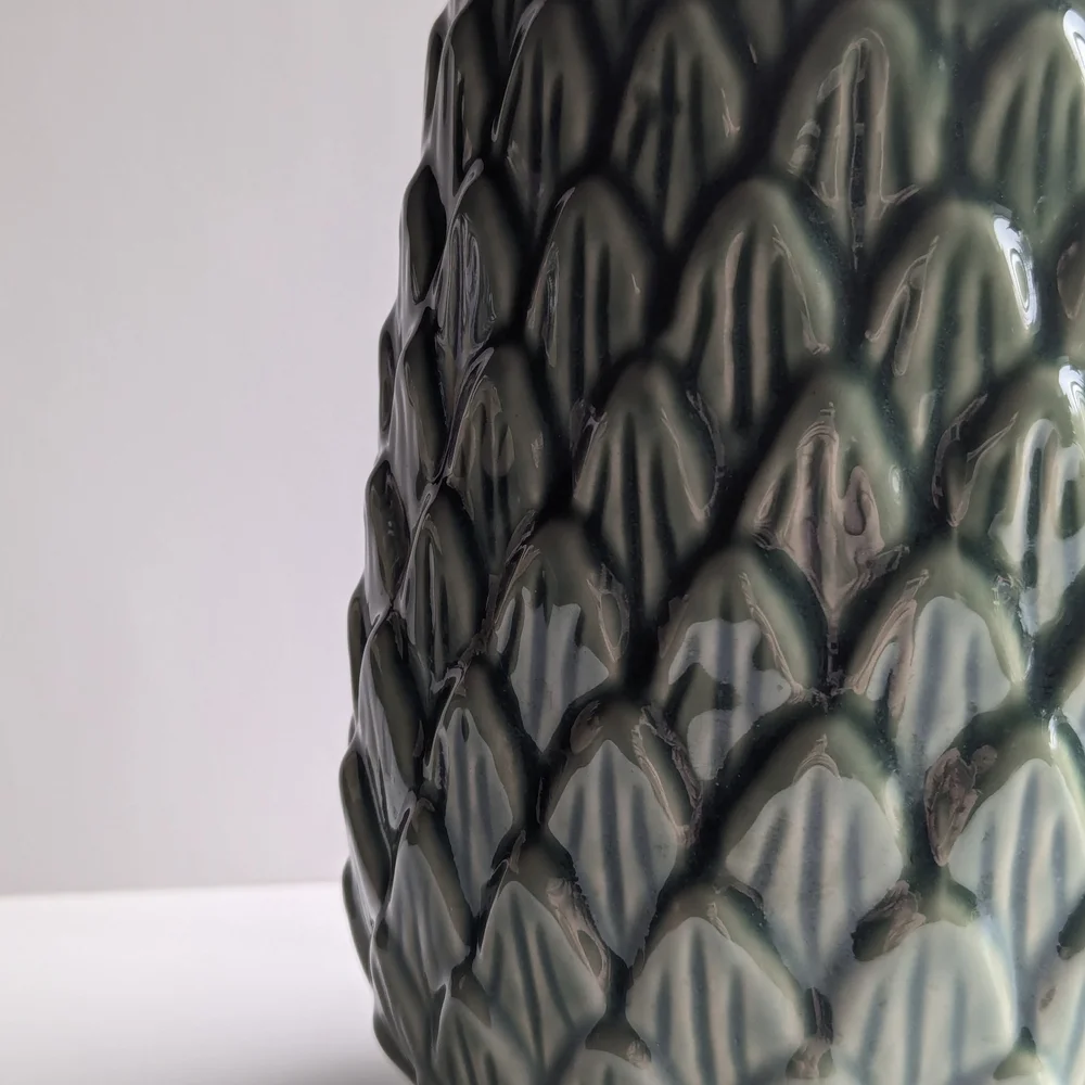 IKEA BEDAGAD Green Ceramic Vase